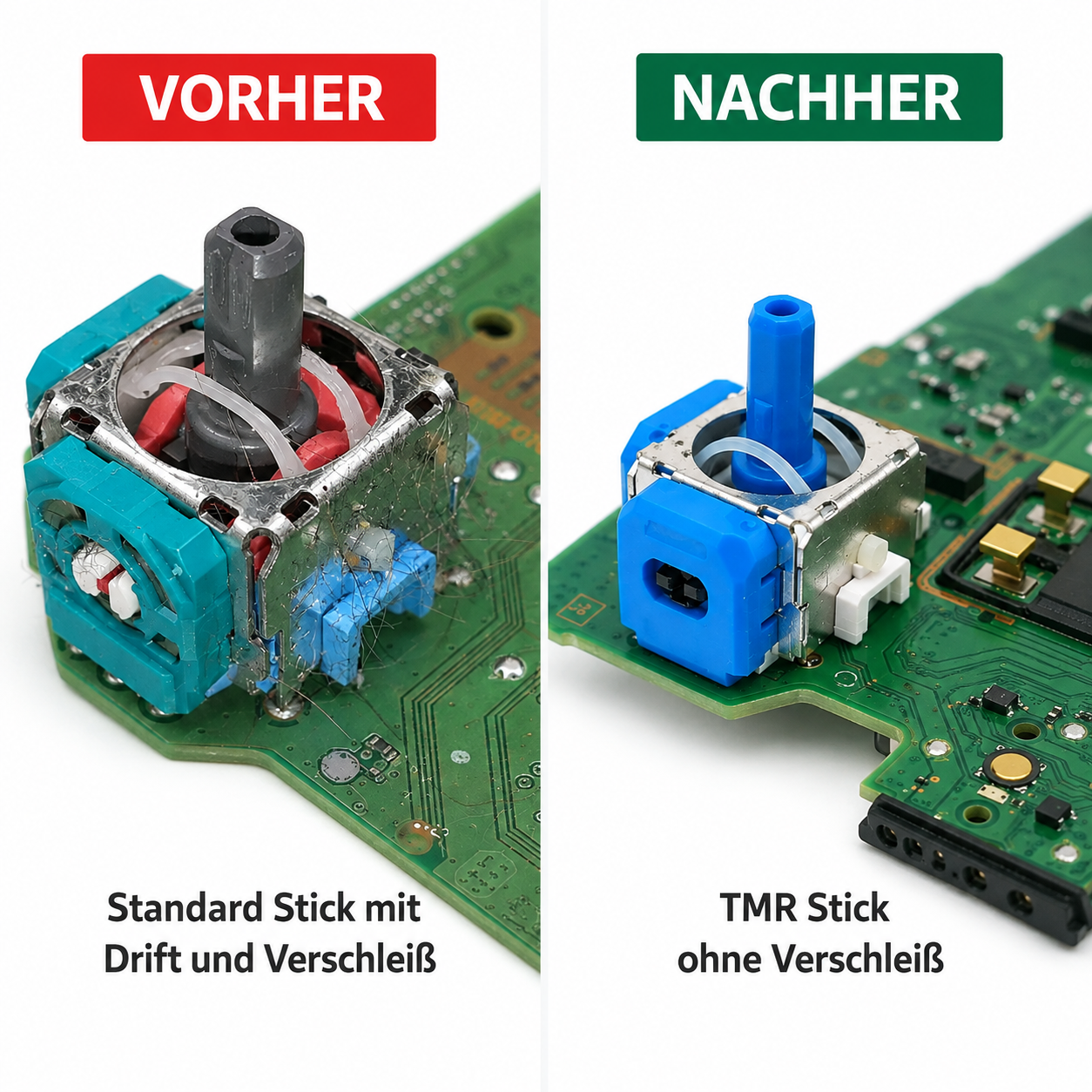 PS5 Analog-Stick mit abgenutzten Schleifkontakten