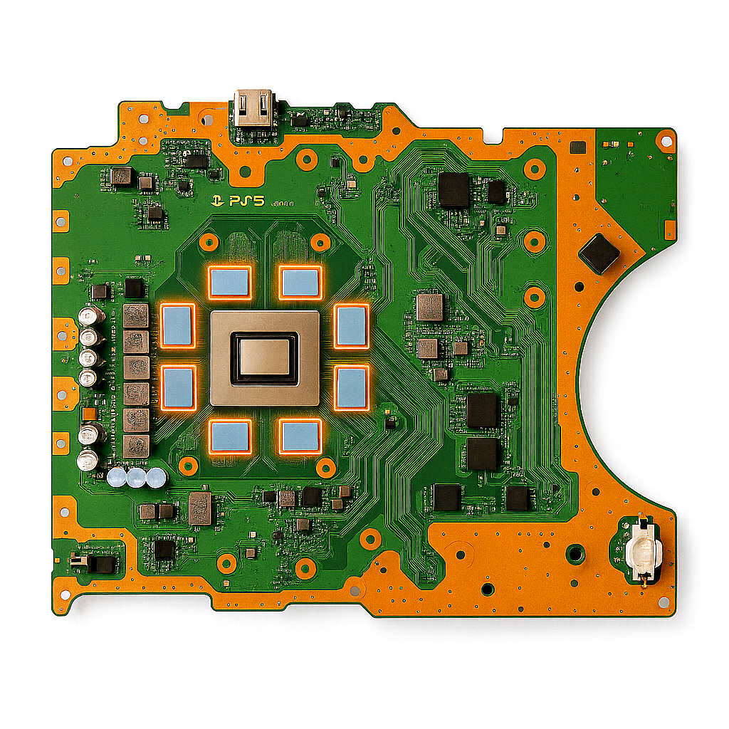 PS5 Kühlpads (auf den Ram-Chips)